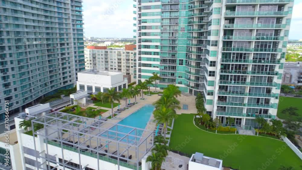 Aerial panorama Midtown buildings Miami Aerial panorama Midtown buildings Miami