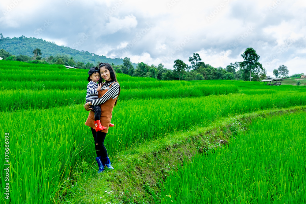 Happy loving family.