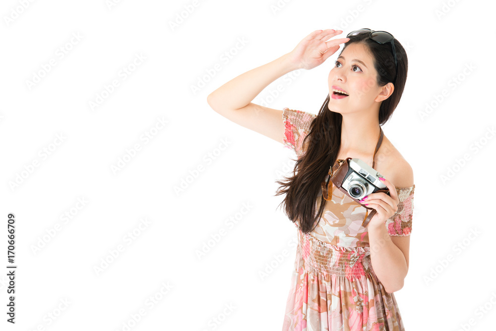 elegant beautiful woman wearing travel dress elegant beautiful woman wearing travel dress