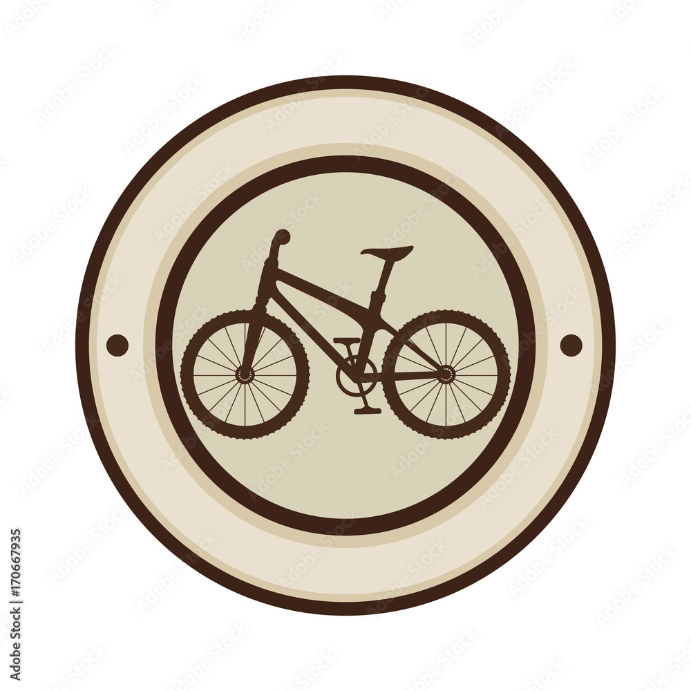 Naklejka premium elegant frame with bicycle vehicle vector illustration design