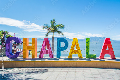 Colorful Chapala town sign photo