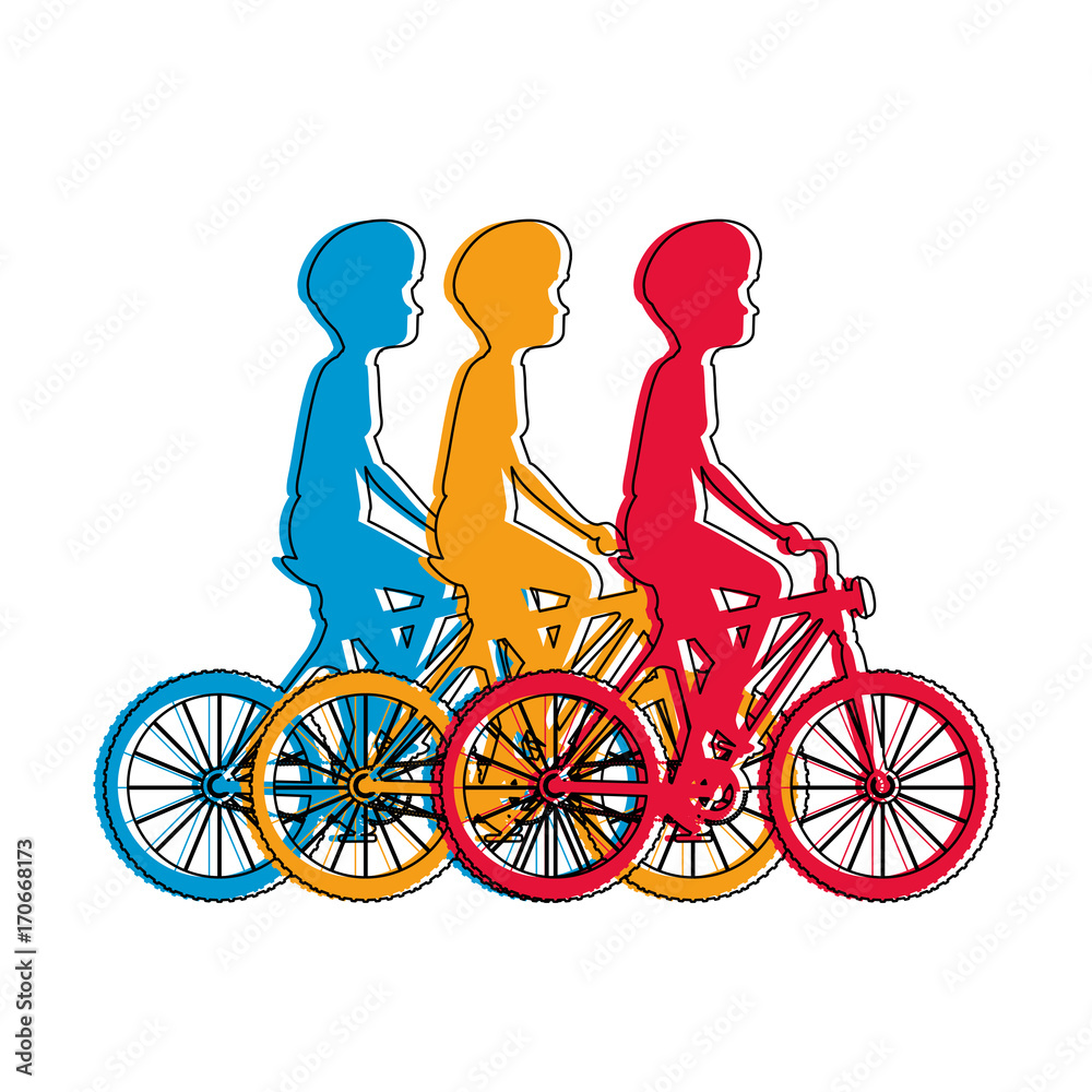 cycling people riding a bicycle vector illustration design cycling people riding a bicycle vector illustration design