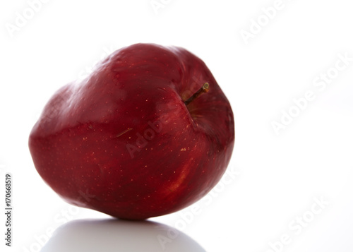 Red apple on white Background