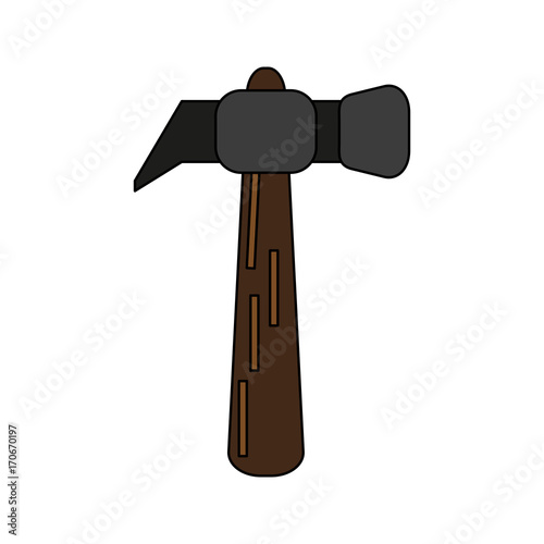 hammer tool icon image vector illustration design 