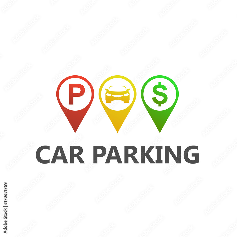 Car Parking Logo Template Design Car Parking Logo Template Design