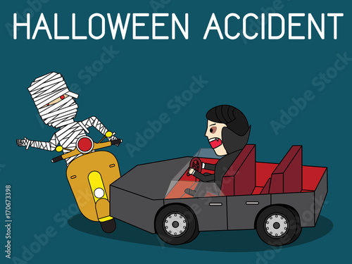 Dracula car Issue with a mummy scooter