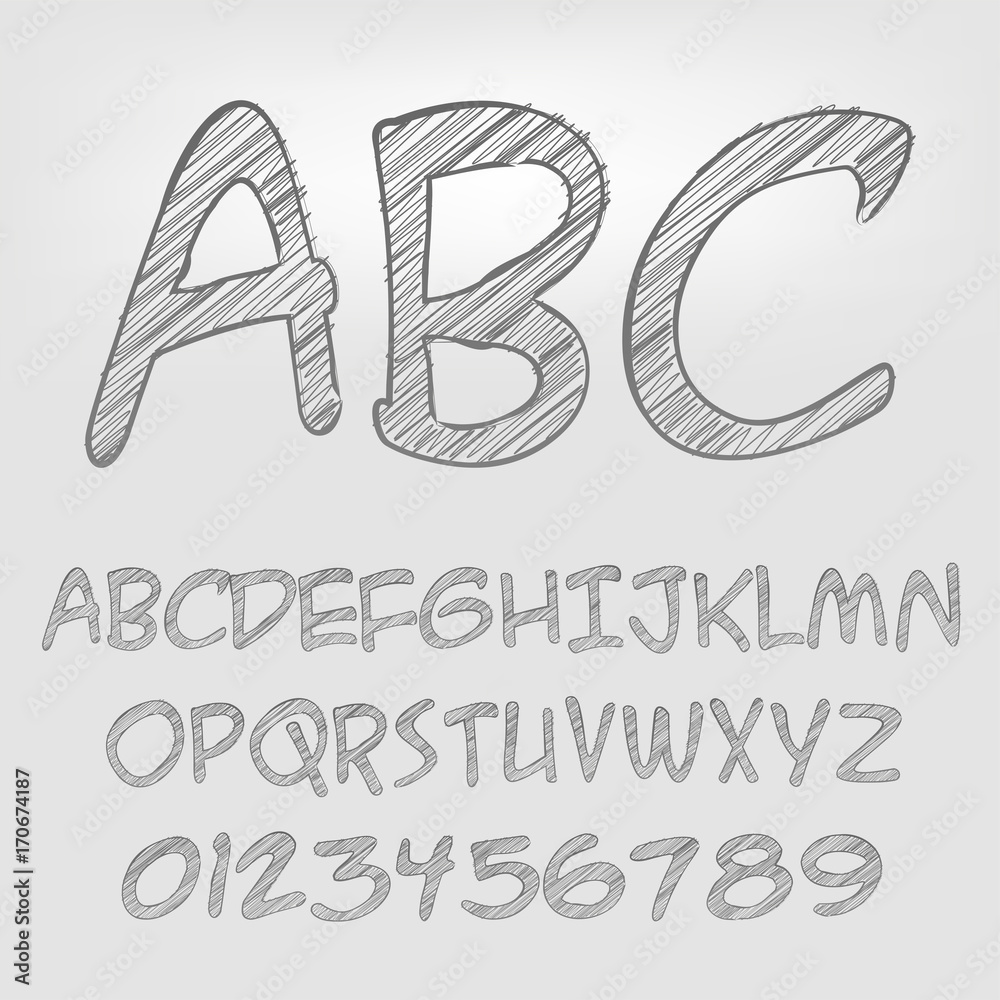 Pencil alphabet Stock Vector Adobe Stock
