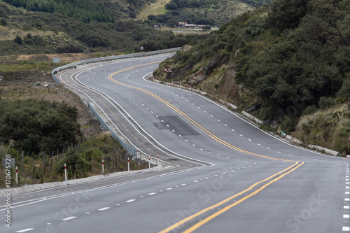 multi lane highway in the Andes of Ecuador form Quito to Papallacta