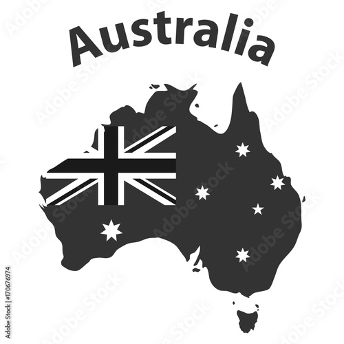 Australia, the map of Australia