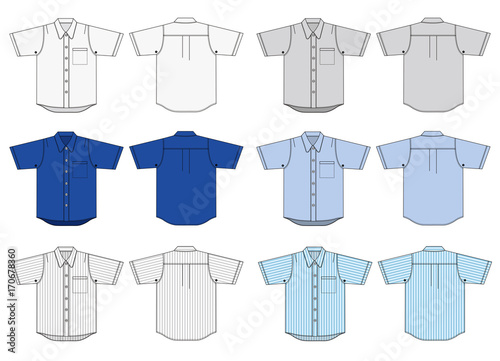 Button shirts illustration / color variations