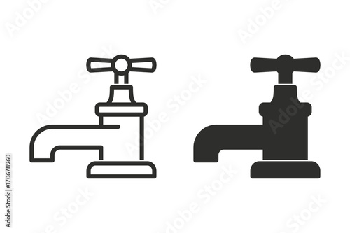 Faucet vector icon.