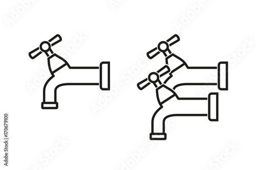 Faucet vector icon.