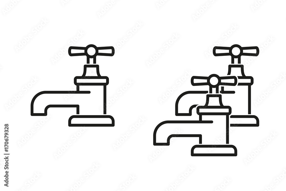 Faucet vector icon. Faucet vector icon.