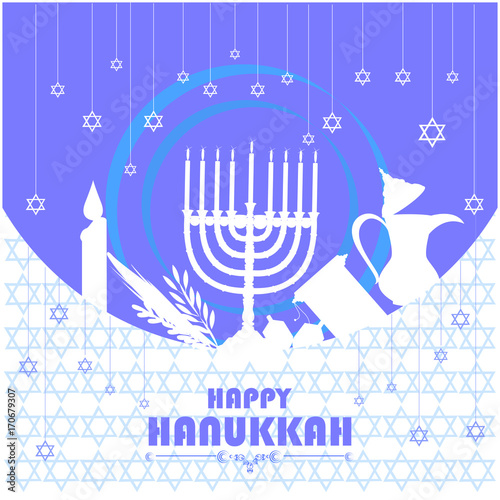 Happy Hanukkah for Israel Festival of Lights celebration