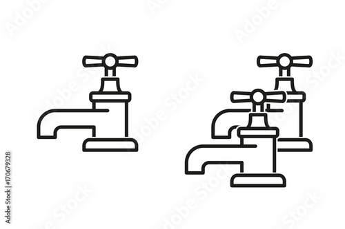 Faucet vector icon.