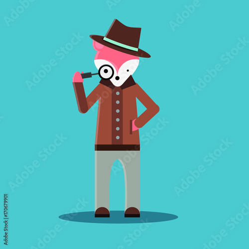 Detektiv Fuchs Flat Icon