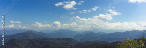 Panorama of the Mountains and ridges of Adygeib Western Caucasus, Russia