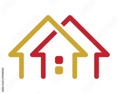 silhouette home house residential architecture image icon vector