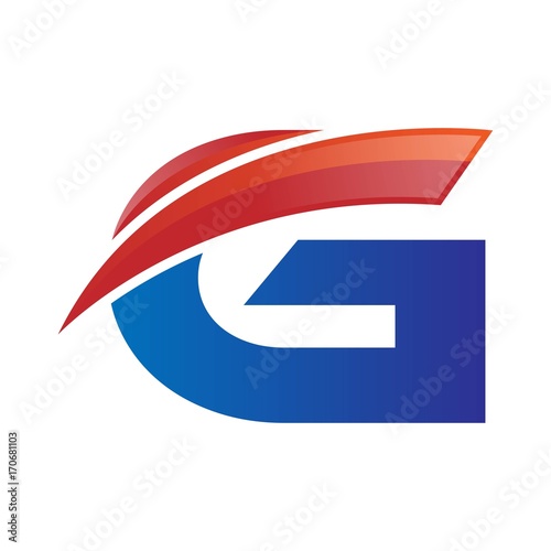 modern vector initial letters logo swoosh g red blue Free Download modern vector initial letters logo swoosh g red blue - GFXLoad