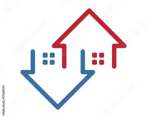 twin home house residential architect image icon vector