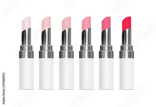White tubes with pink lipstick