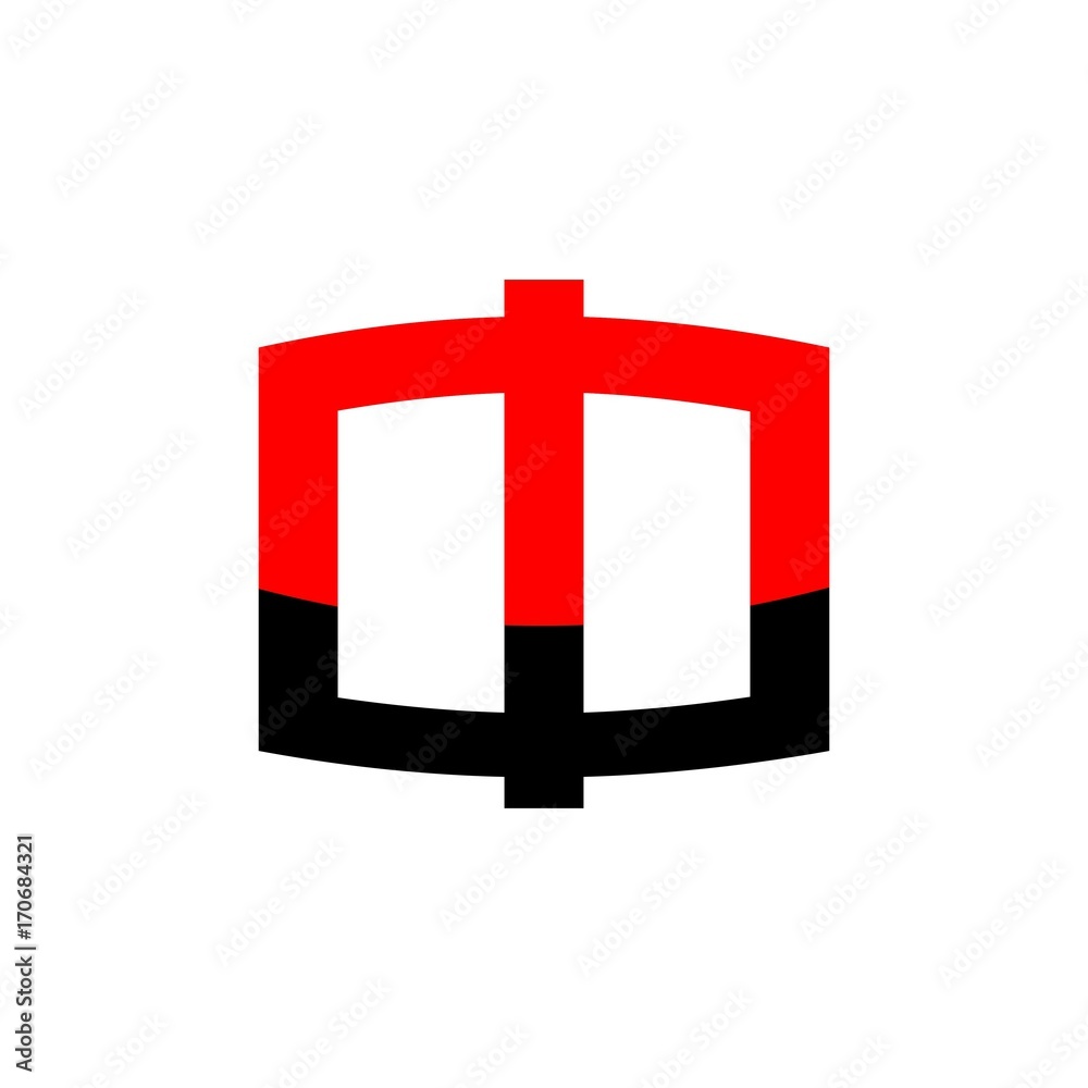 Obraz premium MW Initial Alphabet Sign Logo Vector