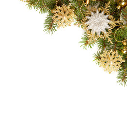 Christmas Border isolated isolated on white background.