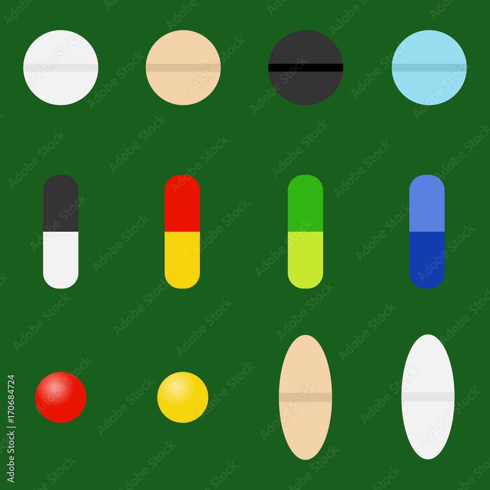 Fototapeta premium Tablets, capsules, medicines