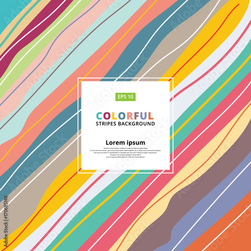 Abstract colorful pastels diagonal striped background. Vector