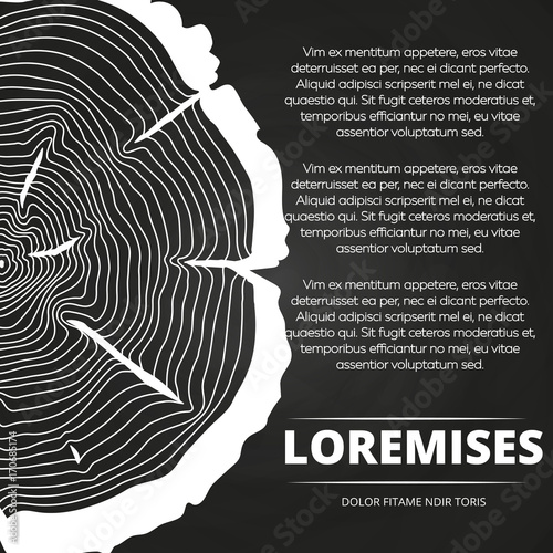 Poster with tree rings design