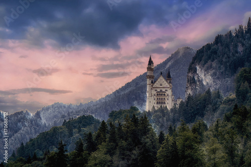 Schloss in den Alpen in der Nähe von Fuessen photo