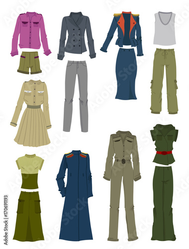 Clothing with elements of military style © Sibiryanka