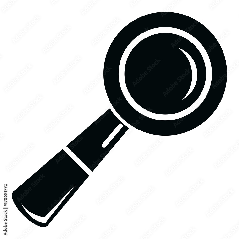 School loupe icon, simple black style School loupe icon, simple black style