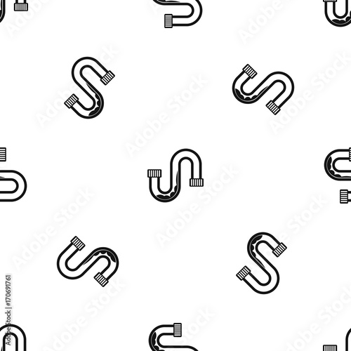 Clog in the pipe pattern seamless black