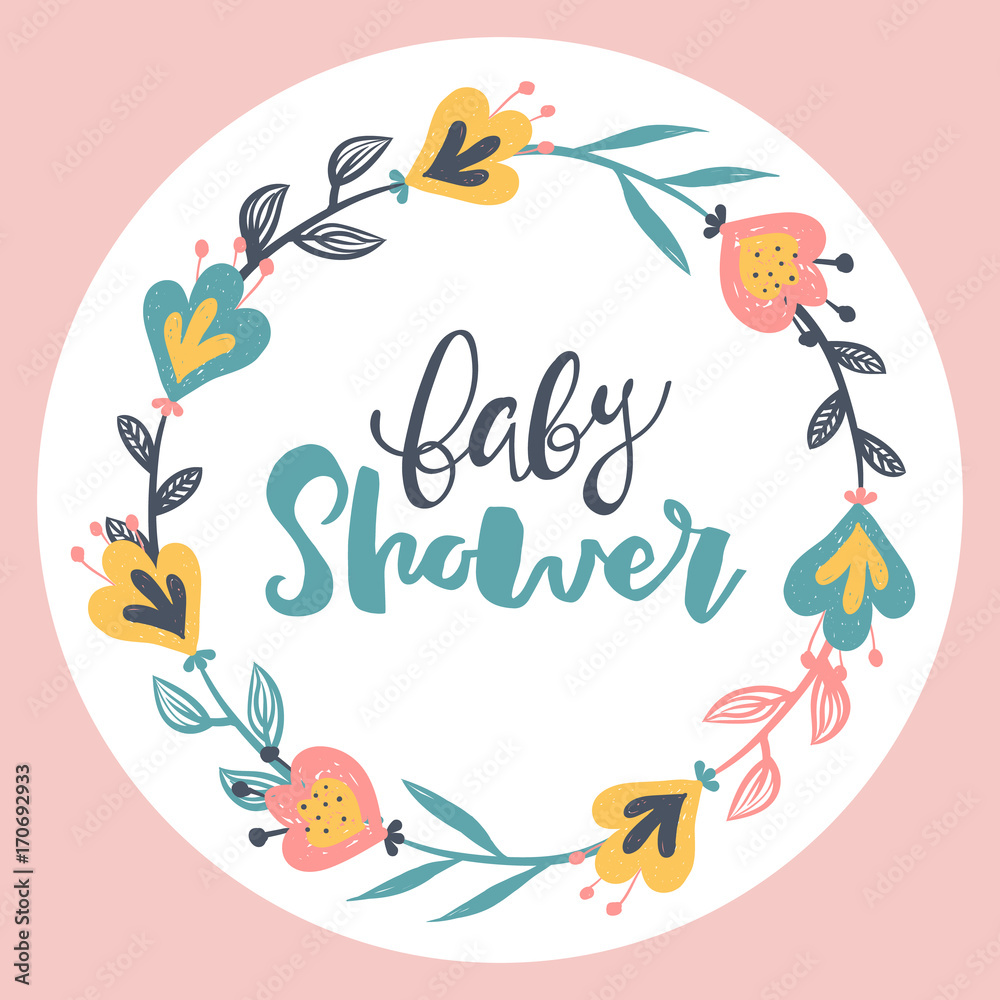 Vector baby lettering