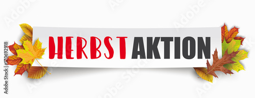 Paper Banner Autumn Foliage Herbstaktion