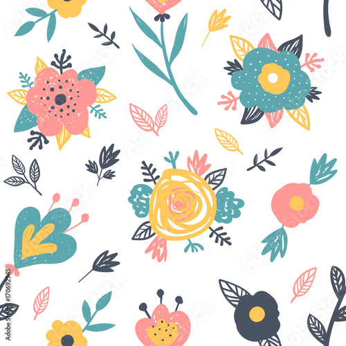 Baby vector seamless pattern