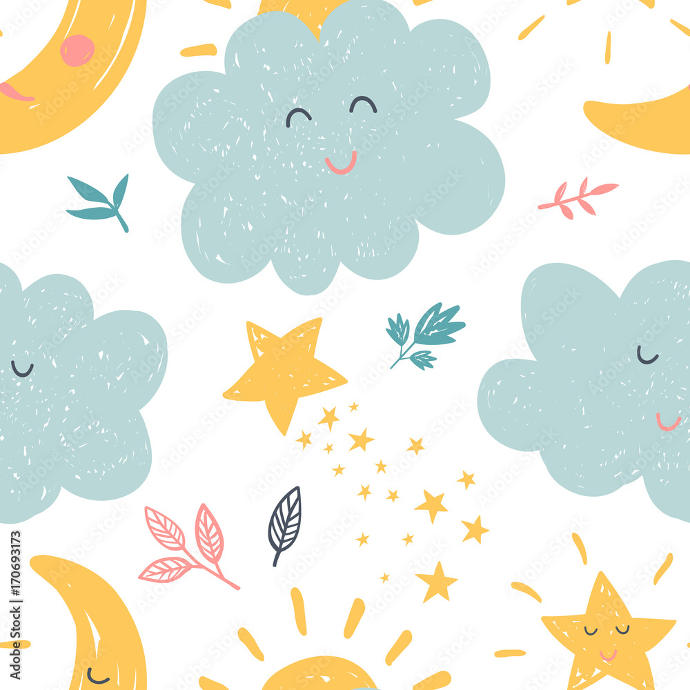 Baby vector seamless pattern Baby vector seamless pattern