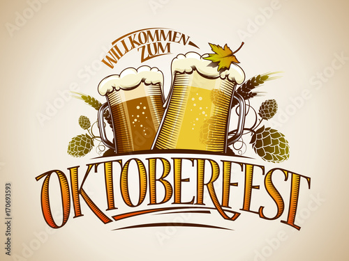 Oktoberfest sign or logo design