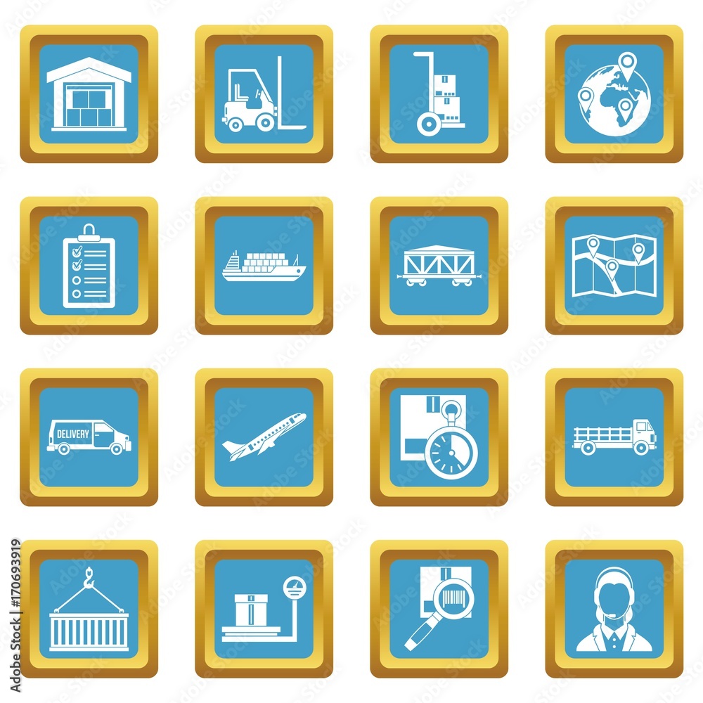 Logistic icons azure Logistic icons azure