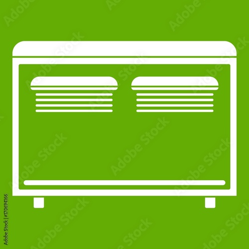 Home equipment for heating icon green