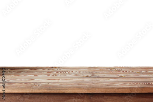 Empty counter tops, isolated on a white background.