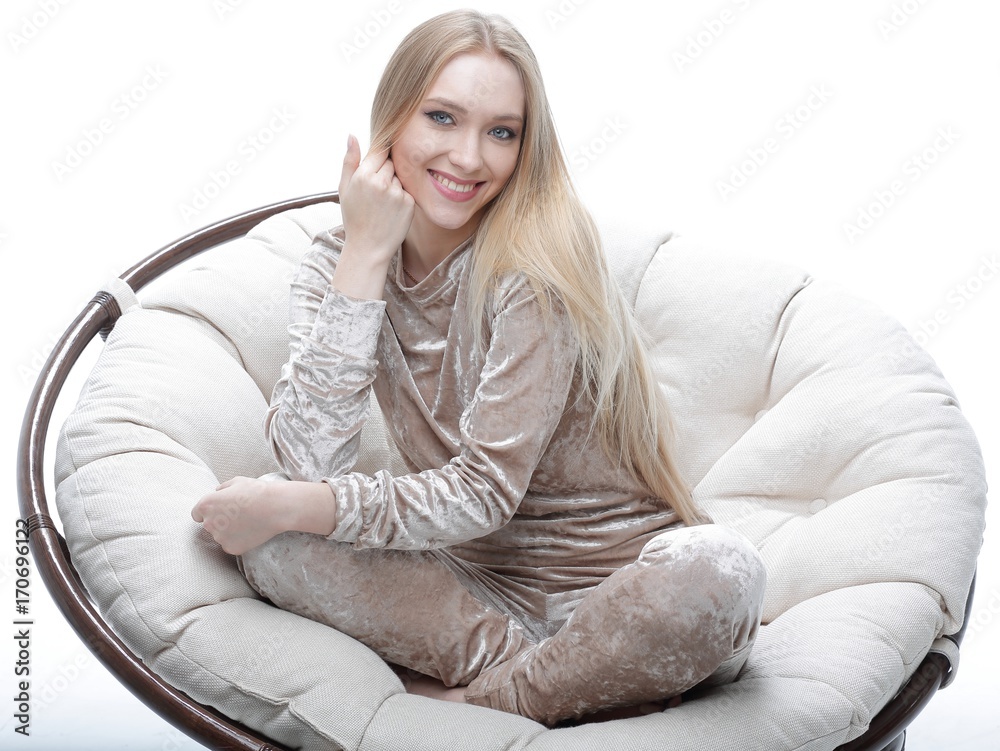 Obraz premium Close-up portrait of a charming young woman