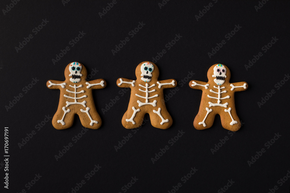 halloween skeleton cookies