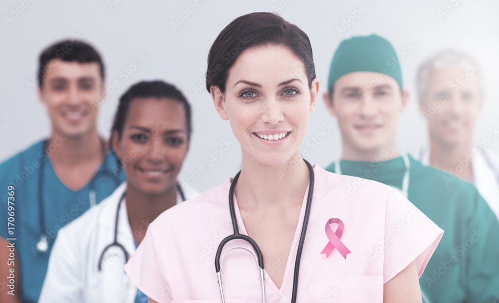 Composite image of breast cancer awareness ribbon Composite image of breast cancer awareness ribbon