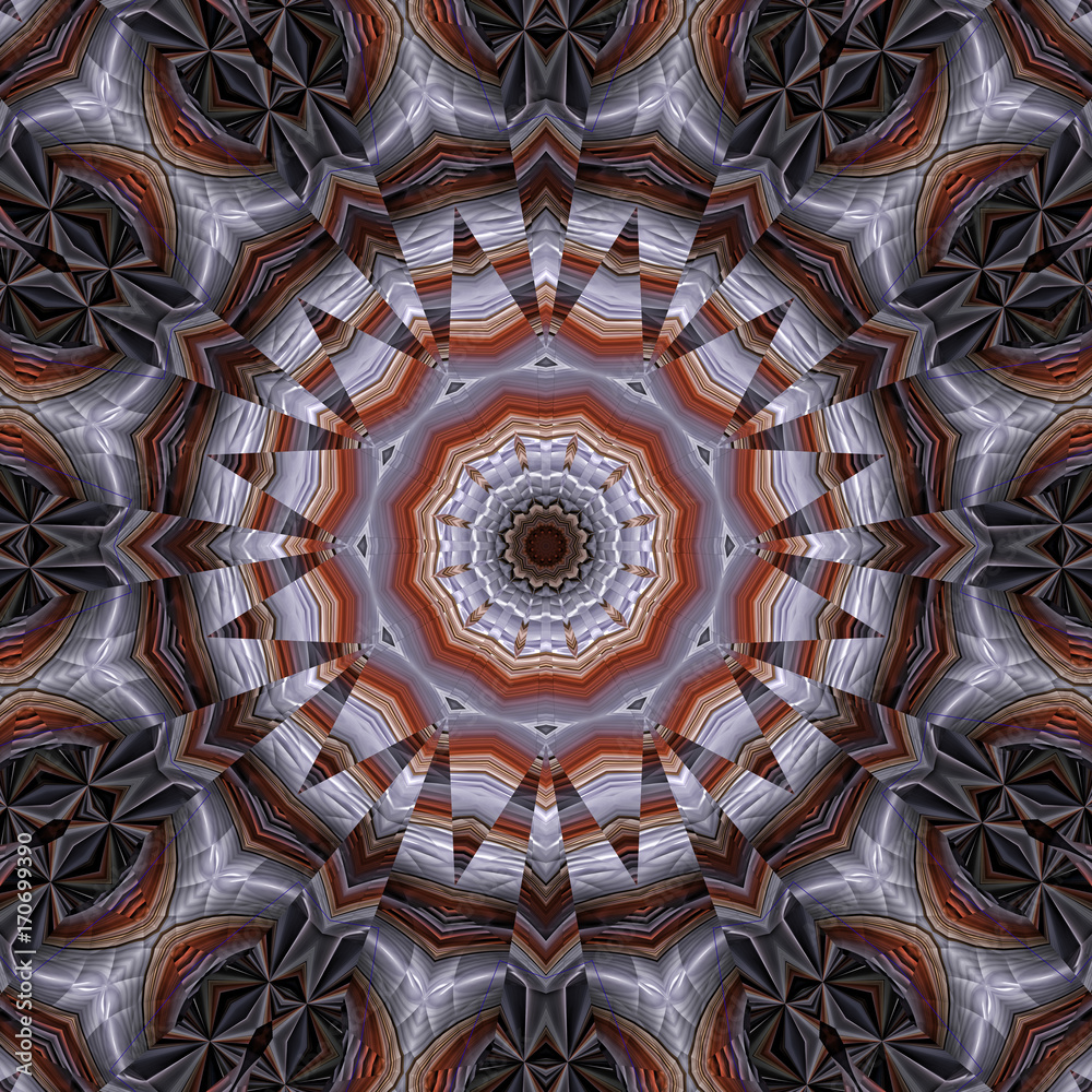 abstrakt mandala zwölfseitig modern