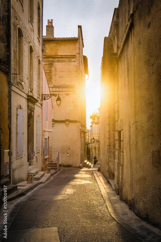 An Alley at Sunset in Arles - France