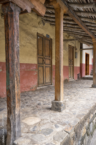 colonial architecture in the remote indigenous town photo