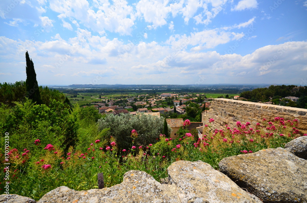 Fotografie view from chateau neuf du pap