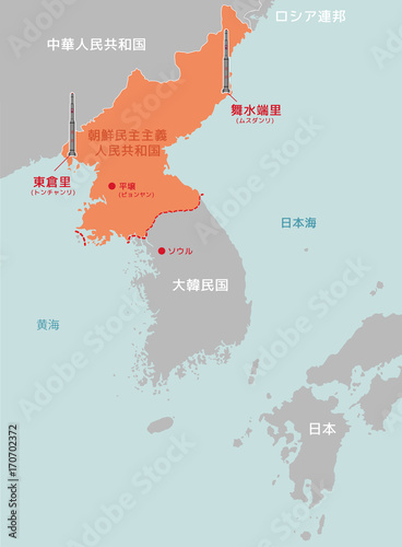 北朝鮮ミサイル基地マップ